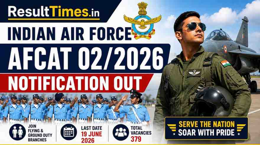 AFCAT 2 Notification 2026 Out, 379 Posts, Apply Online