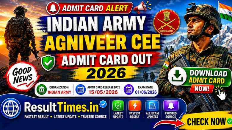 Indian Army Agniveer CEE Admit Card 2026 Out – Download Here